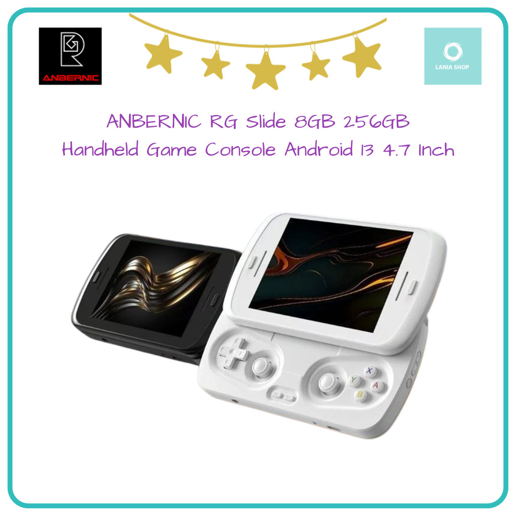 ANBERNIC RG Slide 8GB 256GB Handheld Game Console Android 13 4.7 Inch Touchscreen 120Hz Portable Ret