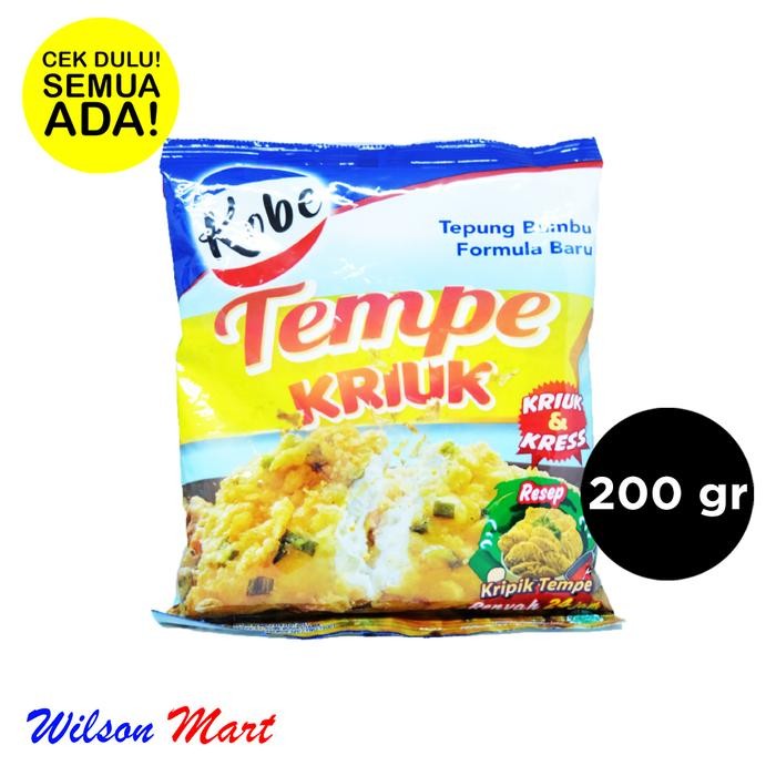 

PROMO! KOBE TEMPE KRIUK TEPUNG BUMBU COATING MIX 200 GRAM