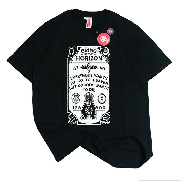 (COD) Ossu Official Kaos "BMTH OUIJA" Reguler T-Shirt - BLACK, M