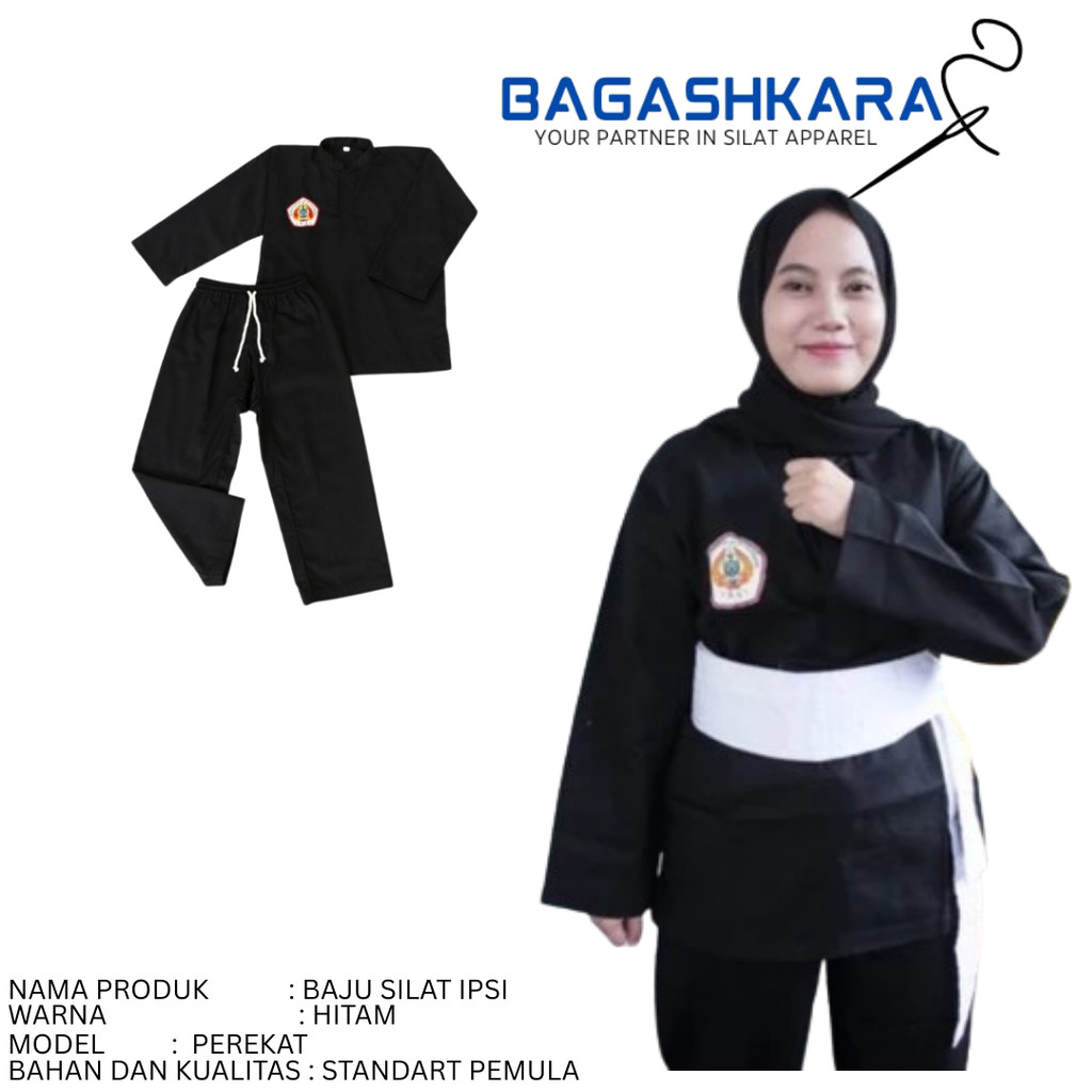 BAJU SILAT IPSI STANDART PEMULA / SERAGAM SILAT IPSI LENGKAP - BAGASHKARA SILAT APPAREL