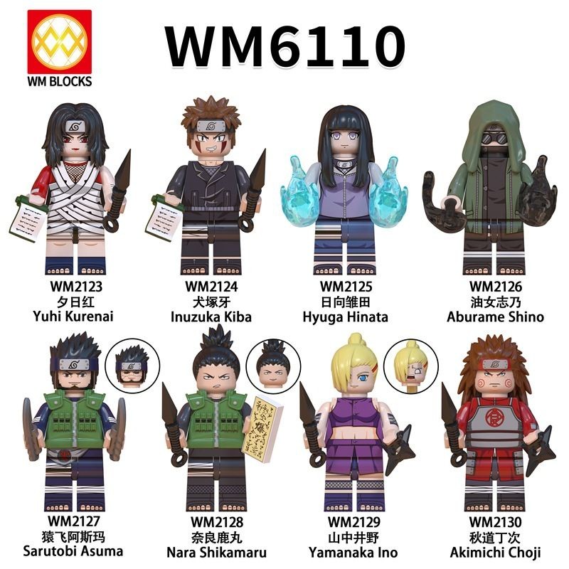 CIKAYOSASHOP Mainan Anak balok Action Figur mini Naruto Akatsuki + Senjata WM6110 Naruto boruto Kaka