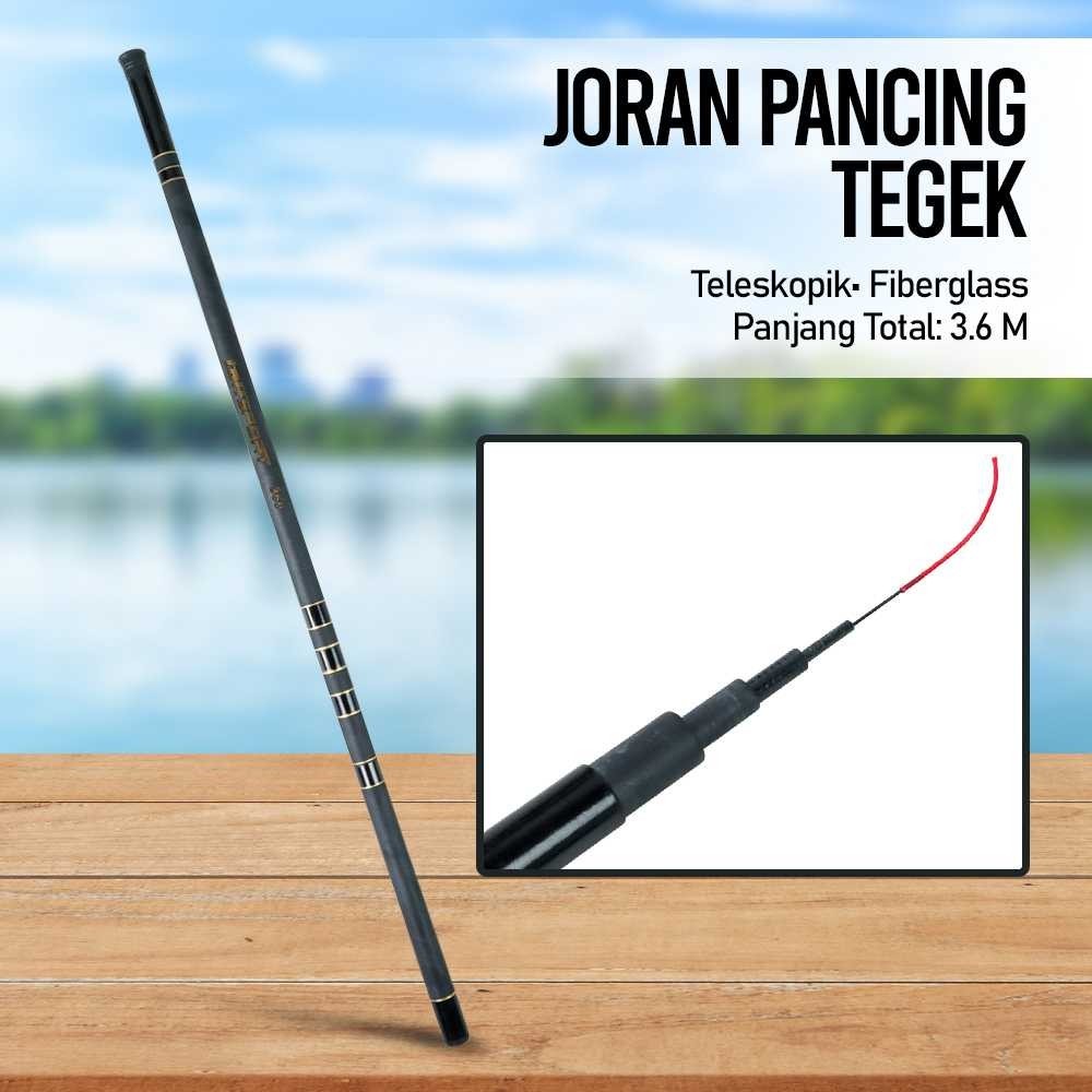 TaffSPORT Joran Pancing Tegek Fiberglass Fishing Rod - 360