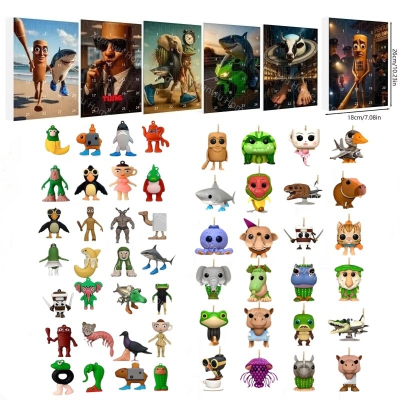 

2025 Italian Brainrot Advent Calendar Tung Tung Tung Sahur Tralalelo Tralala Christmas Countdown Advent Calendar Gift 24 Days