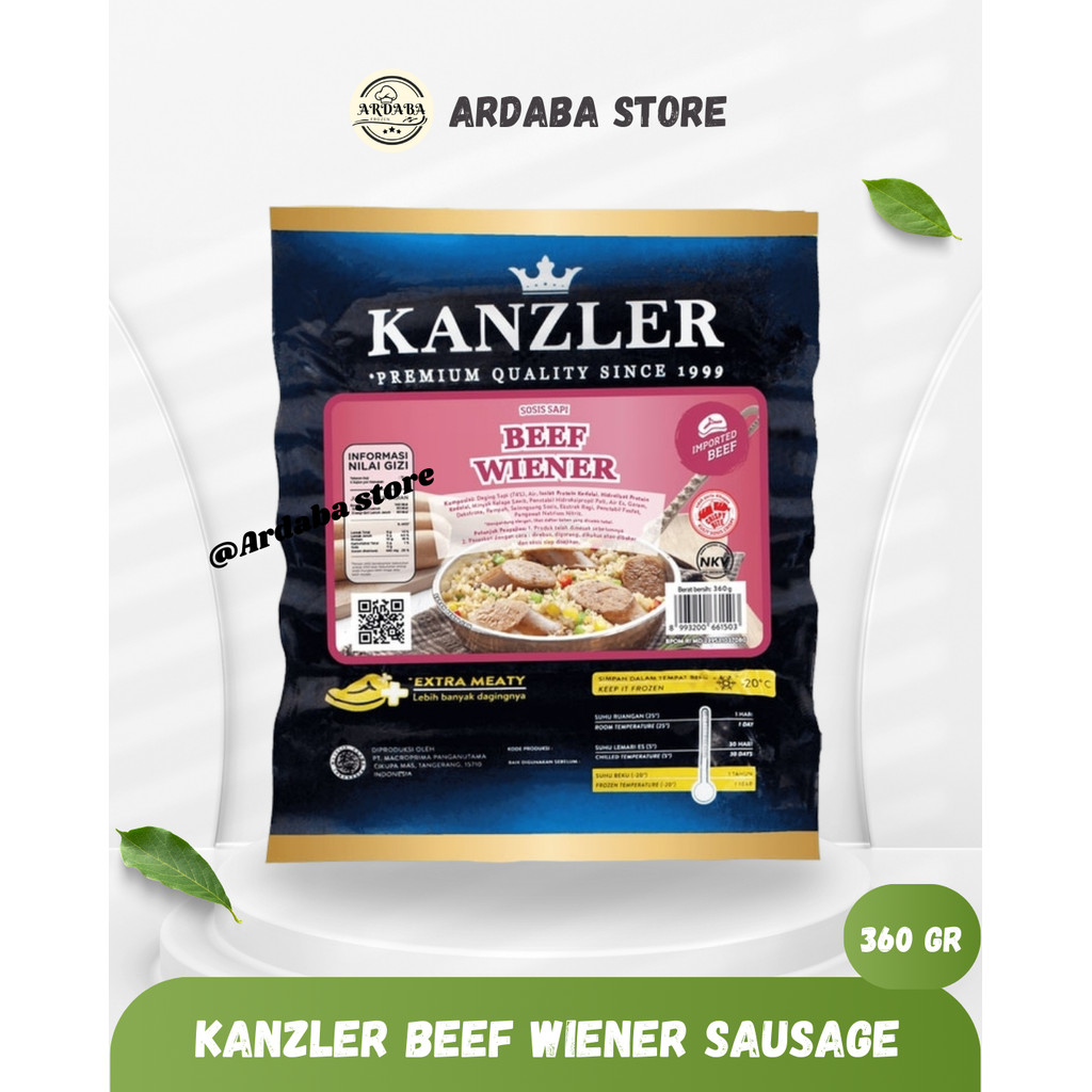 

Kanzler Sosis Sapi Wiener 360gr Beef Wiener - ARDABA STORE