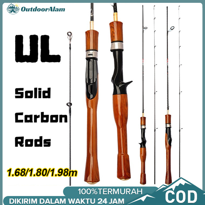 Joran Pancing casting Cepat Karbon Joran Pancing Air Segar dan Laut Pegangan Joran Ultra Light Denga