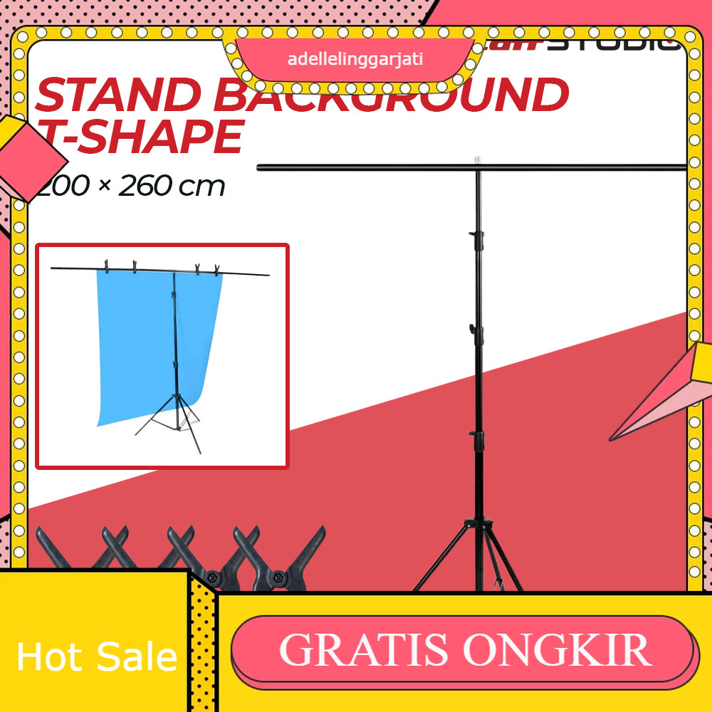 Tiang Stand Backdrop Background Studio Foto Produk Aneka Ukuran