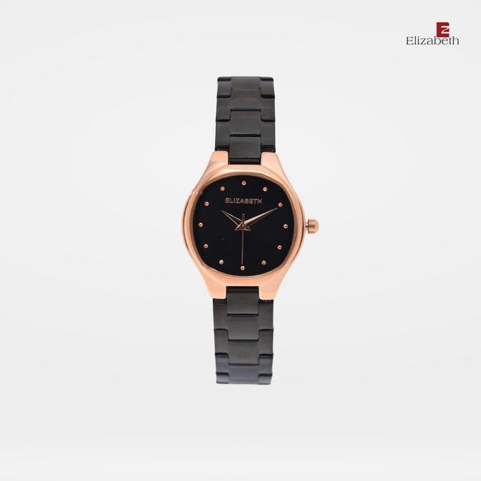 ORIGINAL Jam Tangan Wanita - Elizabeth | Chain Strap 2201-0941 - Black