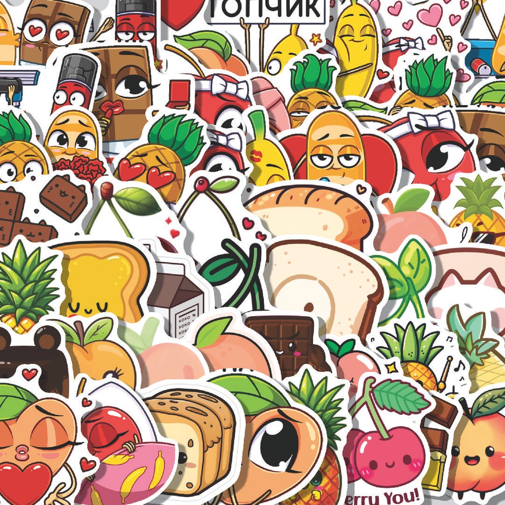 

Stiker Cutting Pack Stiker Magnit With Love Isi 100Pcs Series Aesthetic Lucu Keren Untuk Koper Bahan Vynil