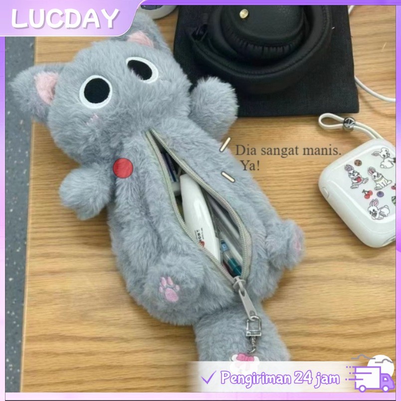 

【Ready】Tas Pensil Kucing Boneka Lucu Penyimpanan Alat Tulis Gaya Pena Berkapasitas Besar Storage Bag