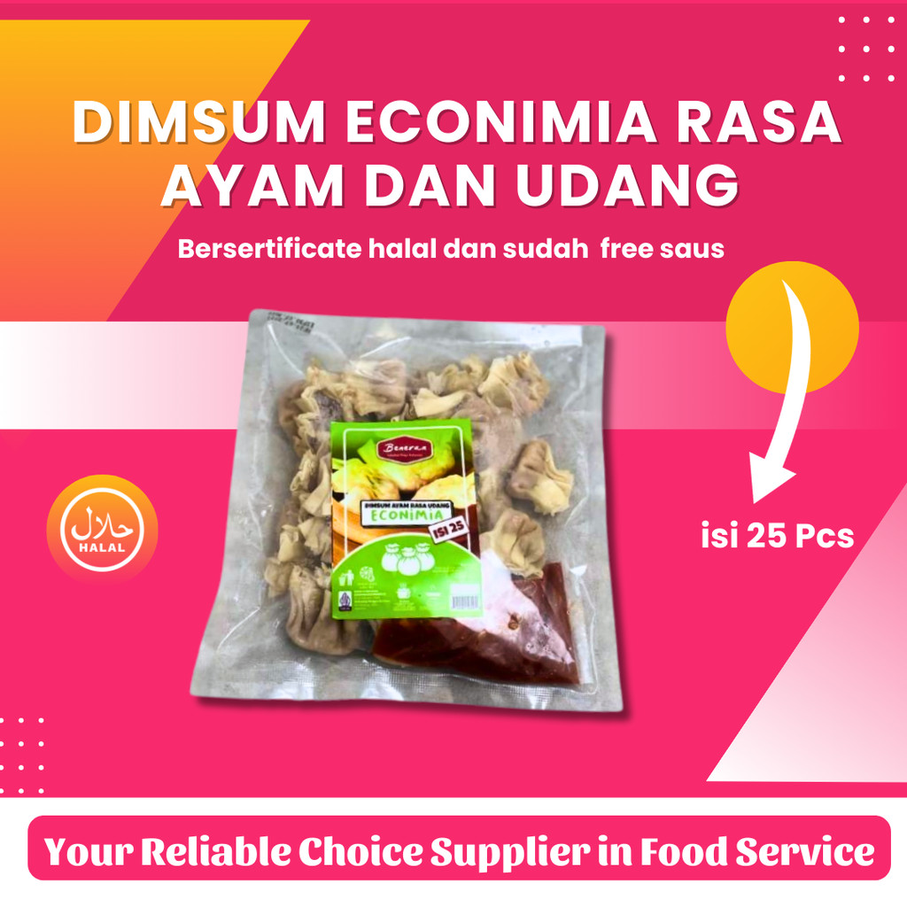 

Dimsum Econimia rasa ayam dan udang Isi 25 Pcs / Dimsum Seribu