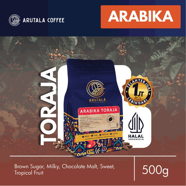 

Arutala - Kopi Arabika Toraja Sapan 500 gram