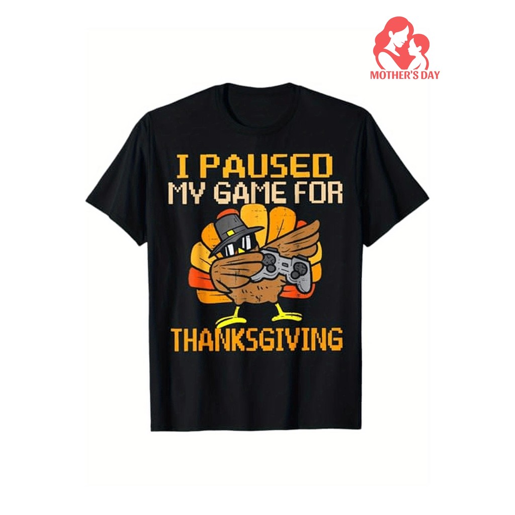 Kaos Pria Thanksgiving Hip Hop Ayam Kalkun, Katun 100%, Hitam