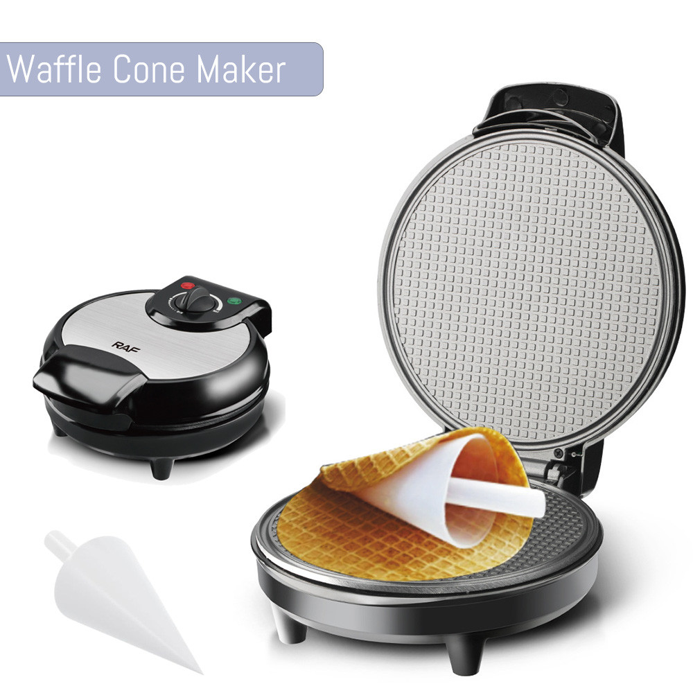 ELectric Waffle Cone Maker Machine with Browning Control, Nonstick Waffle Bowl Maker, Ice Cream Cone