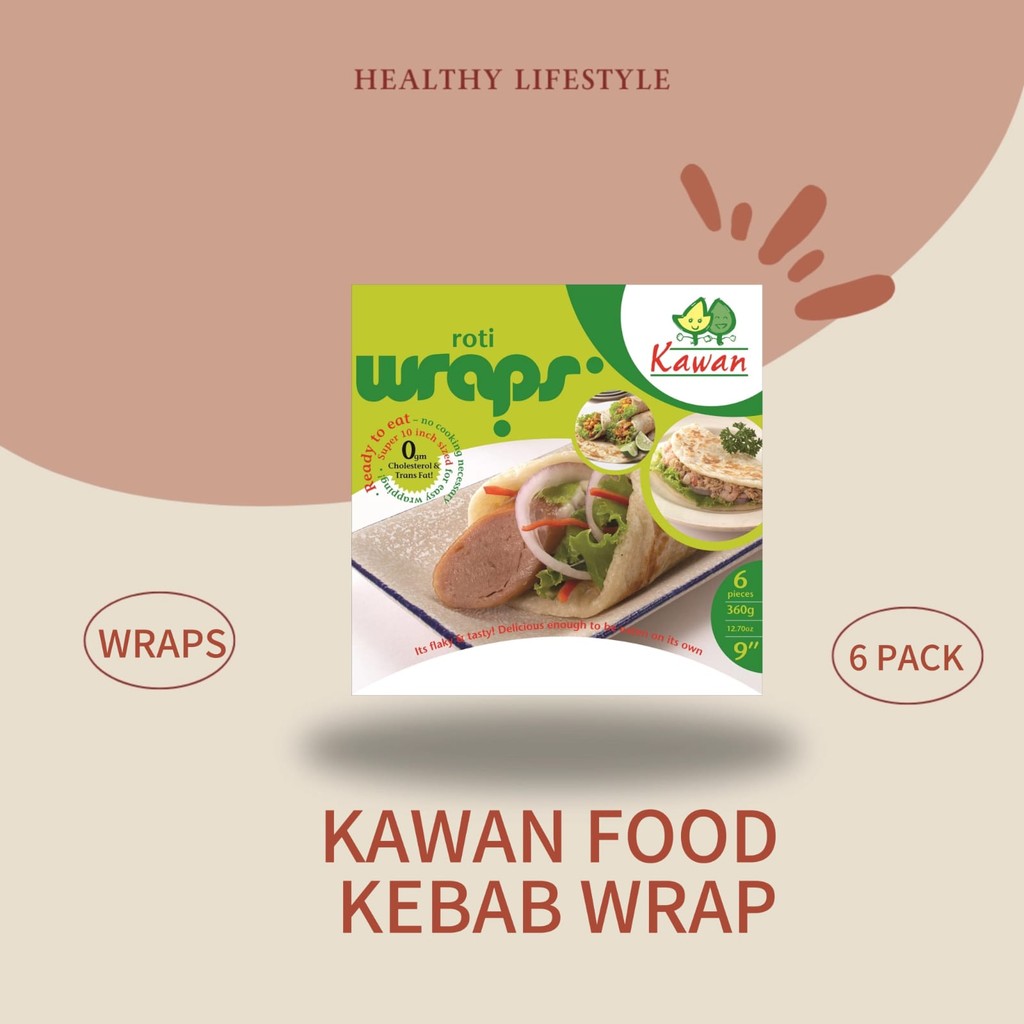

KAWAN FOOD Roti Kebab Wrap ISI 6 PCS - 360GR