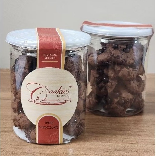 BERONTOSENO - Triple Chocolate deBrontos Cookies Boutique Kue Kering Premium 215 gram
