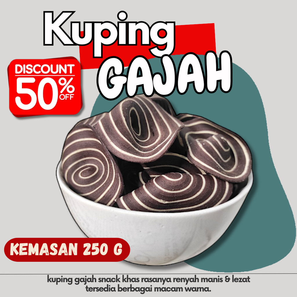 

Kuping Gajah mini 250gram kuping gajah ccontong mini cemilan Renyah Manis lezaat