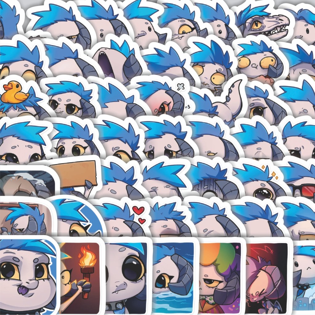 

Stiker Cutting Pack Stiker Funny Character Frizy The Little Dragon Isi 100Pcs Series Aesthetic Lucu Keren Untuk Koper Bahan Vynil