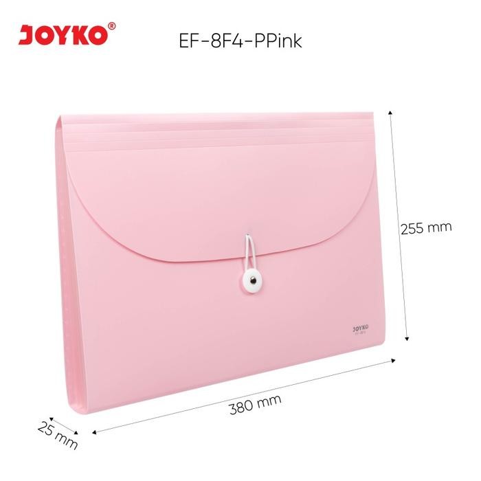 

Expanding File Map Harmonika JOYKO EF-8F4 Pastel Color 7 Pocket - Merah Muda by Radhiant official