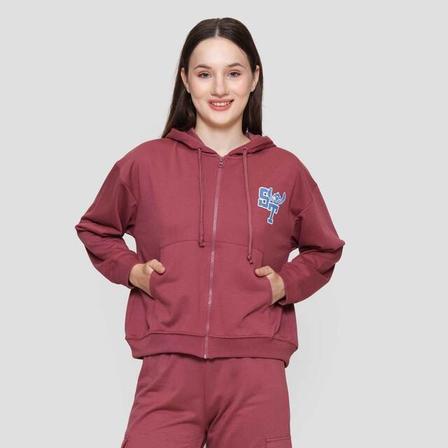 Disney Regular Print Stitch Jaket Wanita 122691428