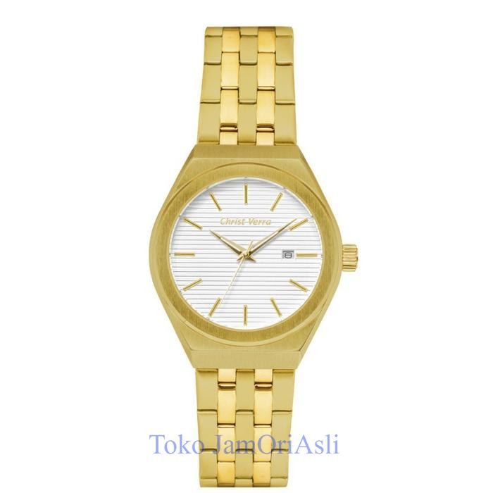 Promo Original Jam Tangan Pria Christ Verra CV 10793G-12 WHT Garansi Resmi 2 Tahun