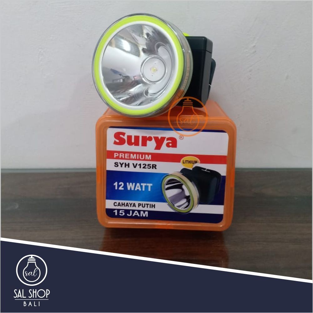Senter Kepala LED Super Terang 12 Watt Surya V125R