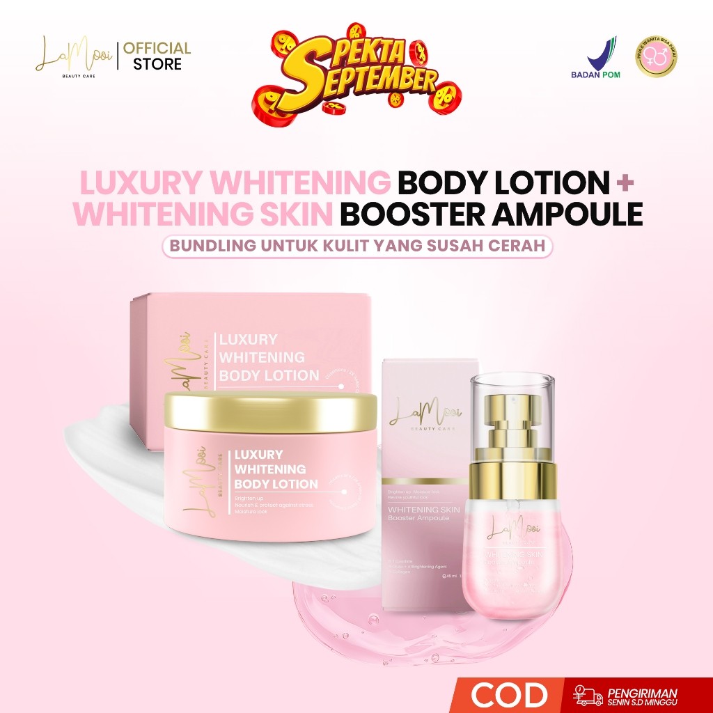 LaMooi - Luxury Whitening Body Lotion + Booster Whitening Body AMPOULE