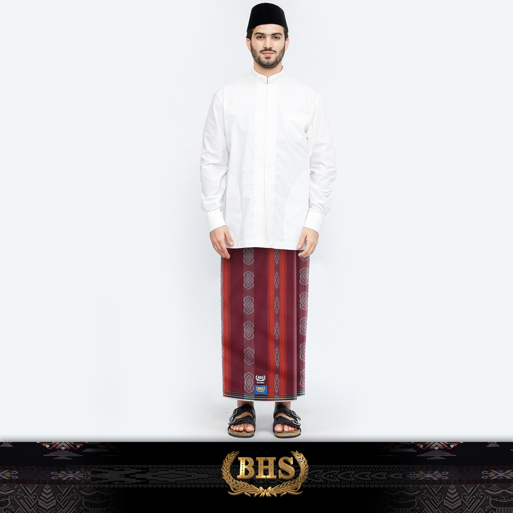 Sarung BHS Classic Gold Motif C44 DKA SJ Merah 02