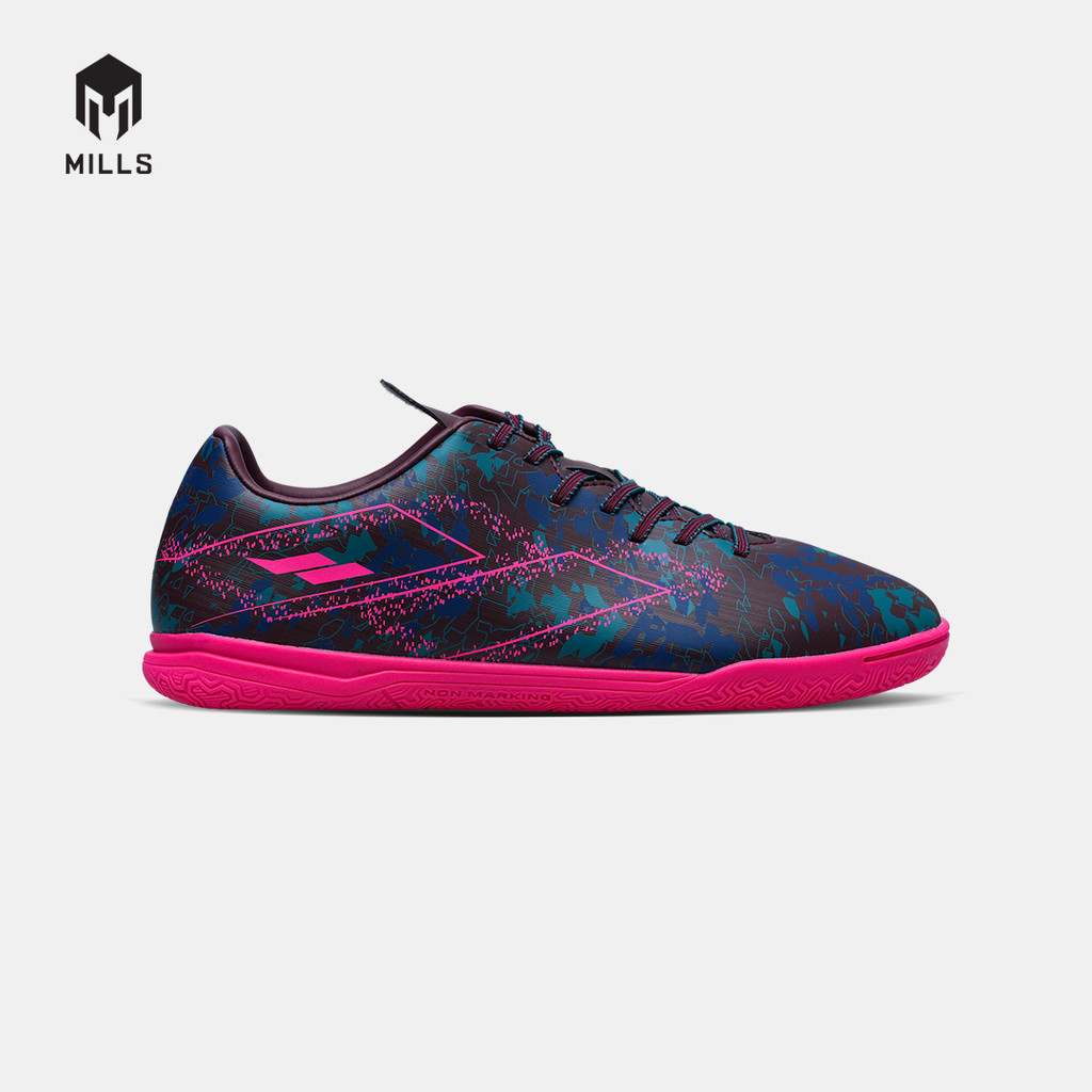 MILLS SEPATU FUTSAL RIYU IN MAROON/MAGENTA/GREEN 9404408