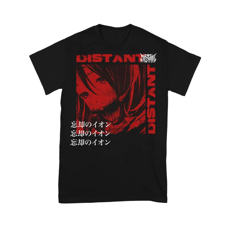 Kaos DISTANT Band Pria Musim Panas Leher Bulat Lengan Pendek Katun Nyaman Longgar Harajuku Pakaian P