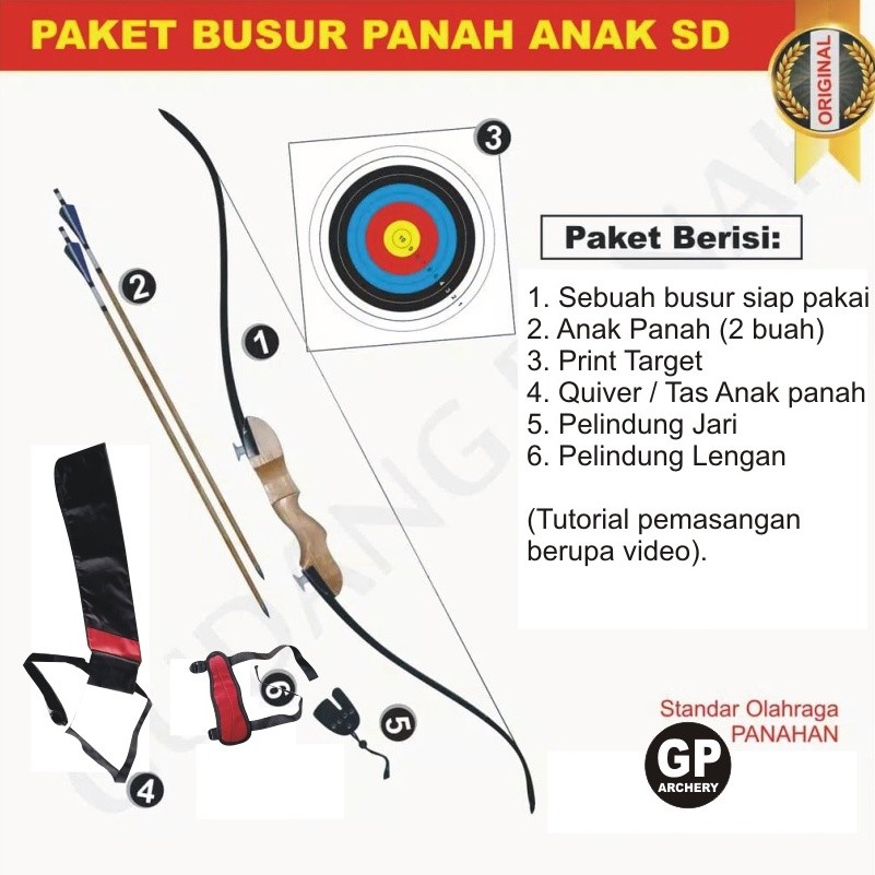 Busur Panah Anak SD Fullset
