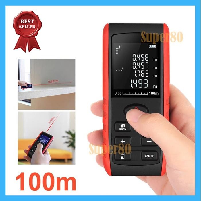 Meteran Laser  Digital Distance Meter 100m Meteran Digital Rangefinder 100 m