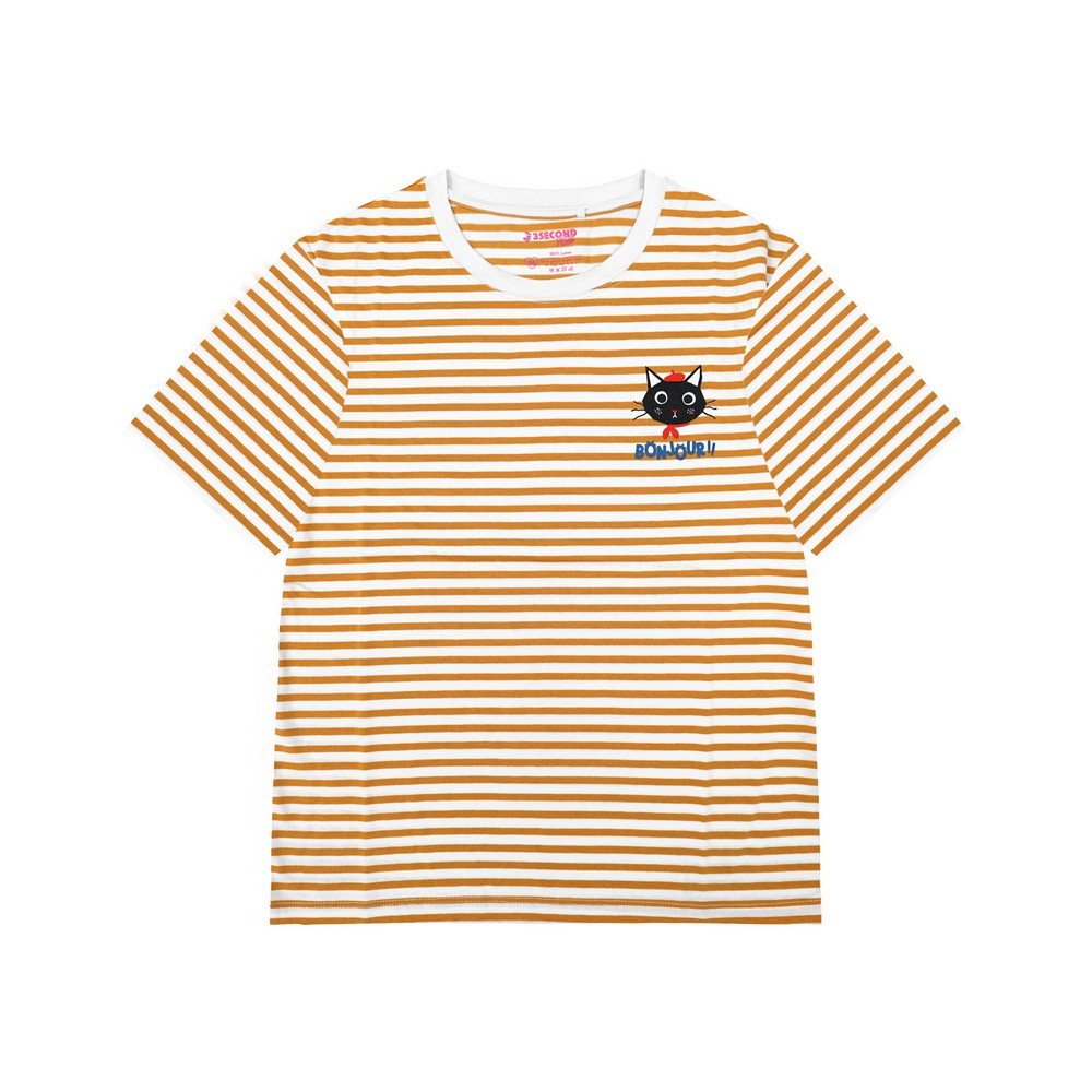 3Second Kids Kaos Garis Anak Perempuan Lengan Pendek Regular Fit Stripe Tee Caty HP-CK020225