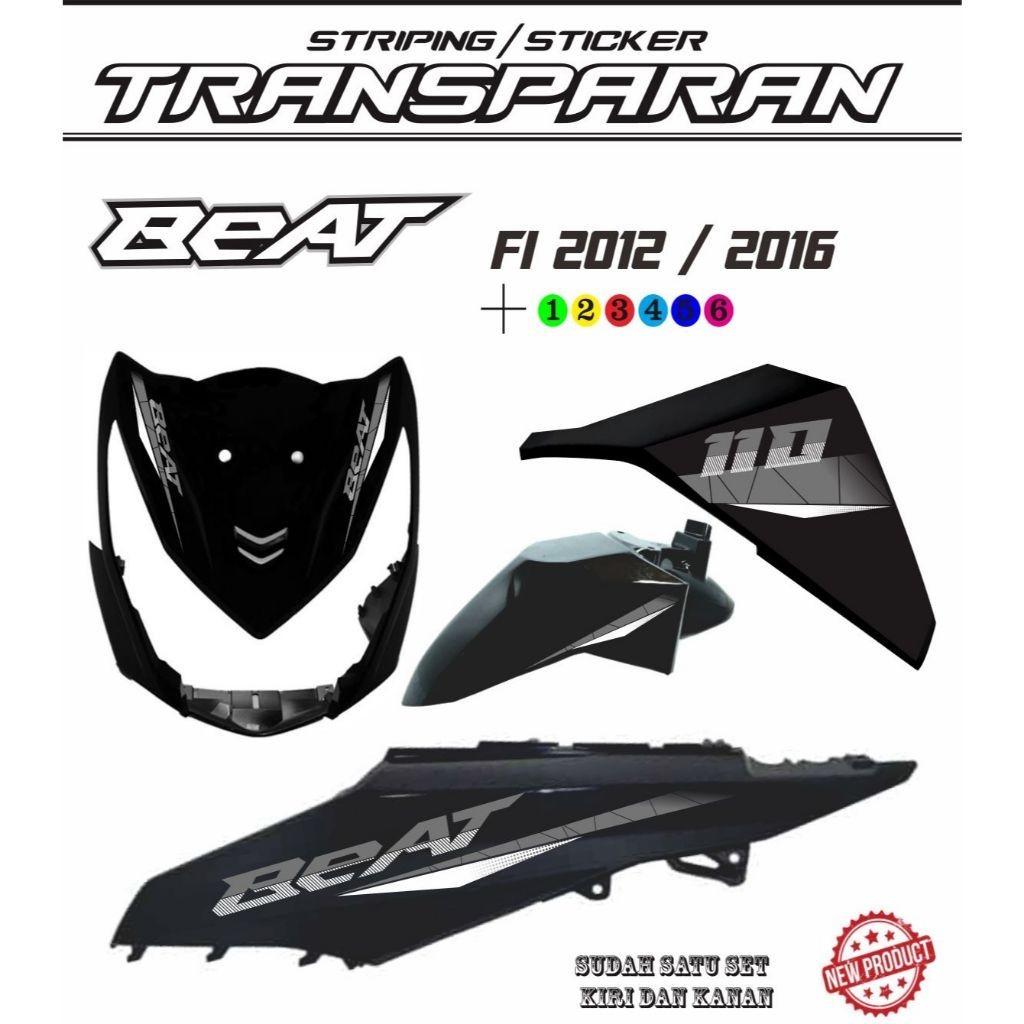 VARIASI MOTOR STRIPING TRANSPARAN UV MOTOR MATIC BEAT FI VARIASI VARIASI