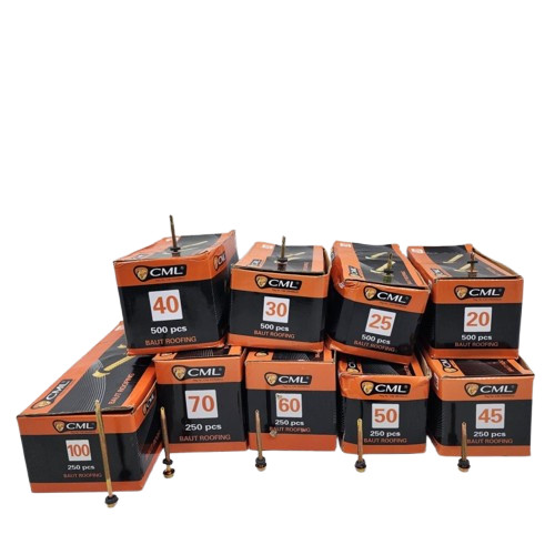 Camel Baut Roofing Baja Ringan - CML Skrup Mur Pengencang + Karet Per Box