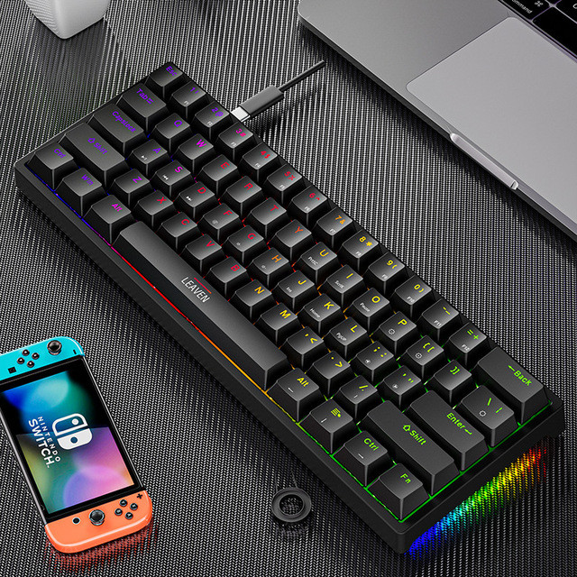 K620 Mini Backlit RGB Gaming Mechanical Keyboard Gamer Mechanic Kit 60 Percent DIY Custom PBT Keycap