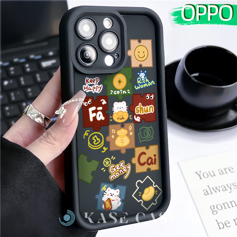 Lucu Puzzle Silicone SoftCase OPPO A18 A16 A15 A3s A5S A60 A17 A17K A54 A53 A12 A58 A31 A1K A77s Sof