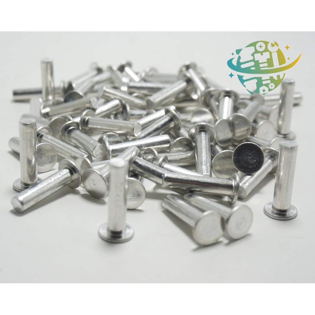 Paku Keling Alumunium Kepala Datar M5