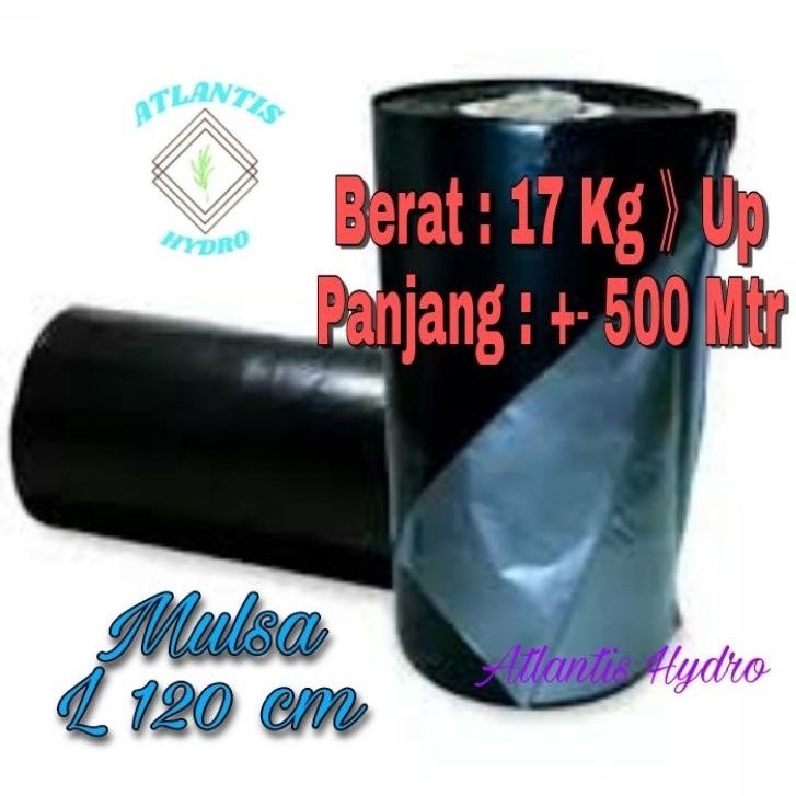Plastik Mulsa Pertanian Hitam Perak L 1,2 M Panjang 500 M ( 1 Roll )