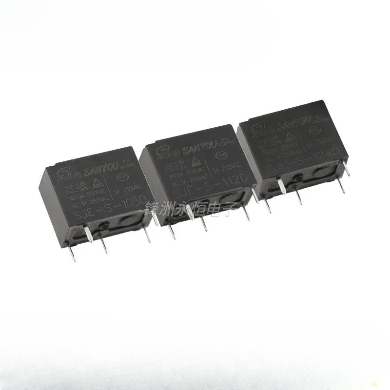25PCS New SANYOU relay SJE-S-105D SJE-S-112D SJE-S-124D 5A 5PIN Replaceable JZC HF33F-005 012 024 -Z