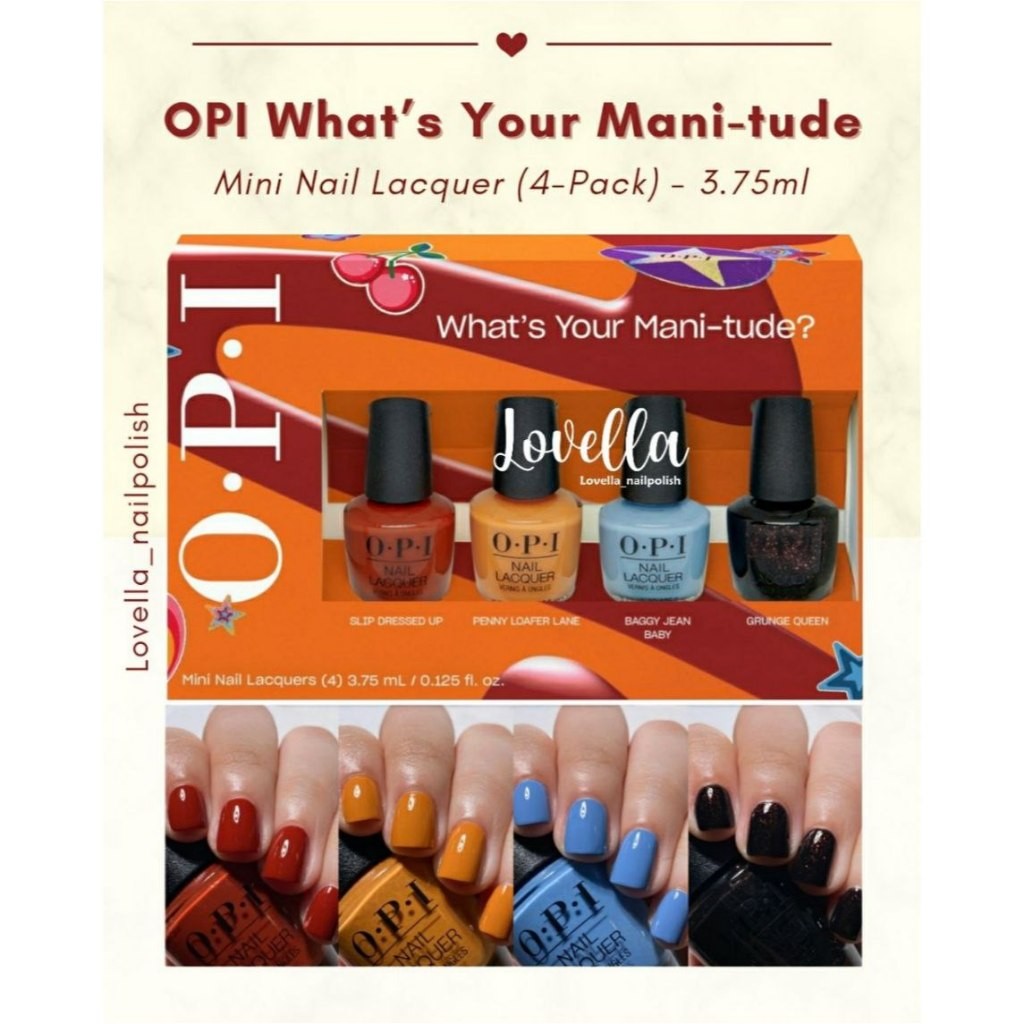 OPI Mini 4-Pack - OPI Mini isi 4  / OPI Mini Original ( OPI ORIGINAL / OPI Nail Polish / OPI Asli / 