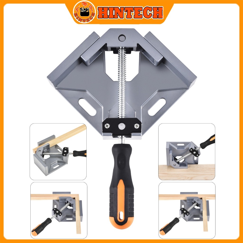 NIWASUMA Penjepit Sudut 90° Siku-siku Alat Las Kayu Logam Genggam Penjepit sudut siku-siku dengan pe