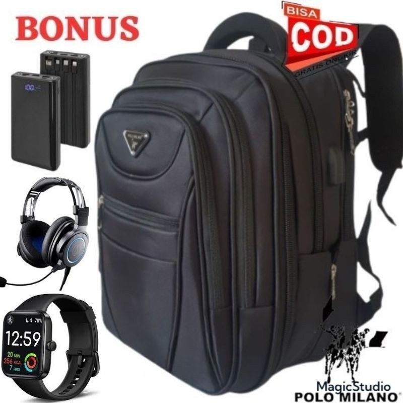 TERBARU Tas Ransel Pria Tas Pollo Milano 88372 Tas Ransel Polo Dewasa Terbaru 2024 (TPH) Tas Polo