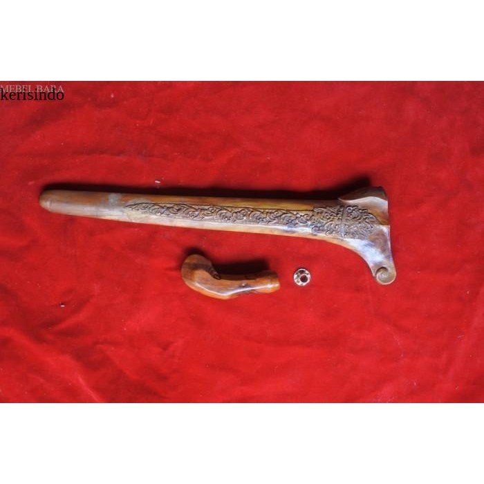 warangka keris sandang walikat ukir kayu sawo KJM7878 antik KI1