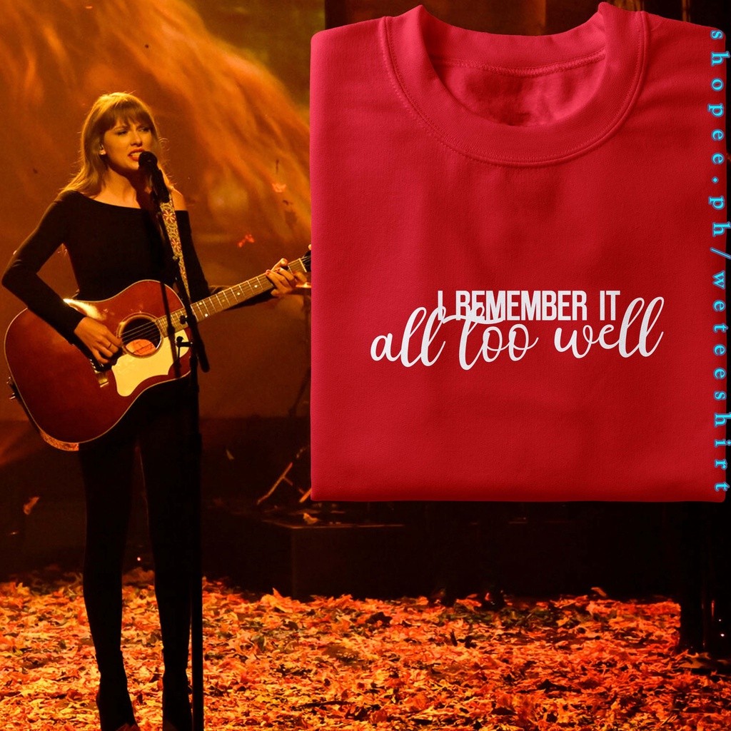 OT58 Taylor Swift kaus Taylor Swift All Too Well T-shirt / Taylor Swift Tshirt Merch