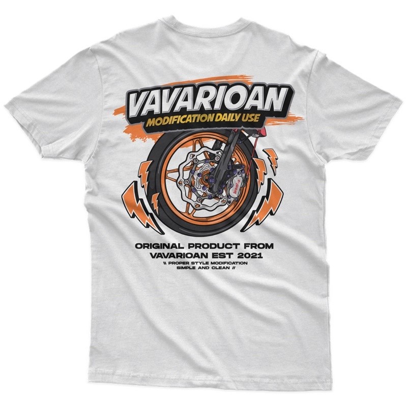 LuckyStore T-shirt vavarioan Vol 3 special design modification / Kaos Vario / Kaos racing Combed 24s