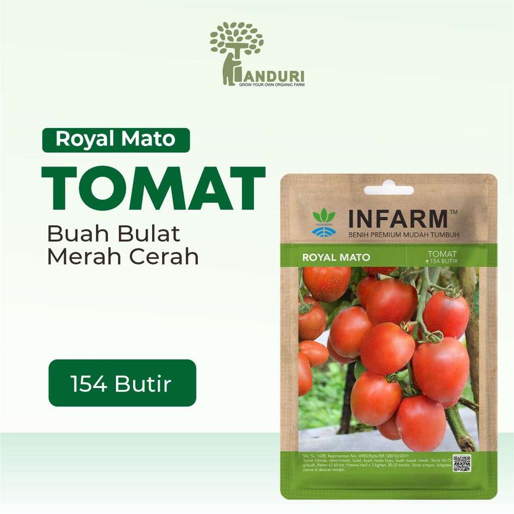 TANDURI - Benih Buah Tomat Bulat Royalmato, Benih Buah Tomat Bulat Unggul Bibit Buah Tomat Bulat Sup