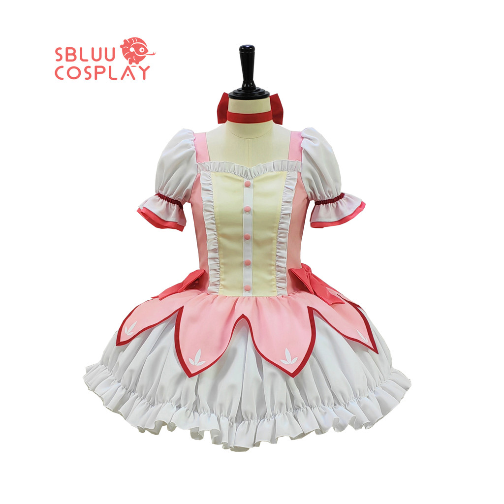 SBluuCosplay Kaname Madoka Cosplay Costume Magica Kaname Dress Kaname Madoka Outfits Halloween Costu