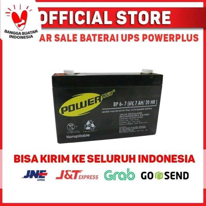 Powerplus 6V7Ah Aki Mobil Mainan 6V7Ah Baterai Mobil Mobilan Anak Aki Mobil Mainan Anak 6V 7Ah
