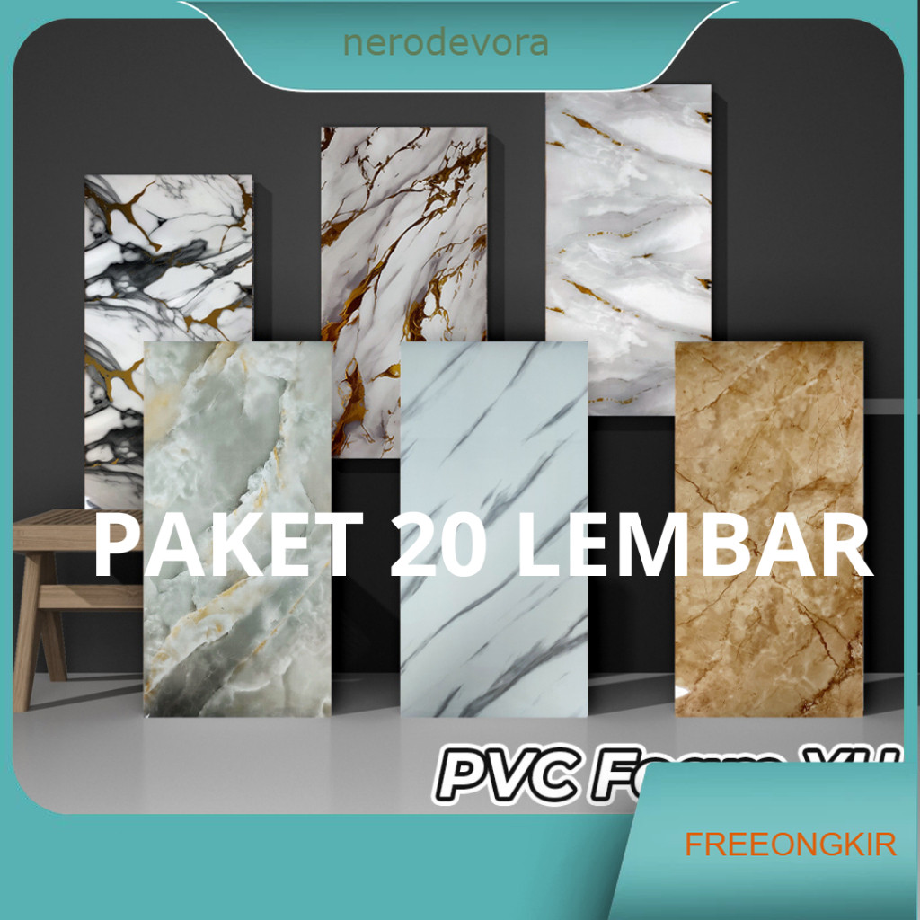 Paket 20 Lembar Wallpaper Dinding Kamar Aesthetic / Wallpaper Dinding / Karpet Vinyl Lantai / Foam