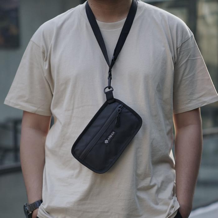 ATRAX - Tas Leher Hanging Wallet Waterproof Pria Tas Gantung Kalung Anti Air Pria Tas HP Dompet Kart